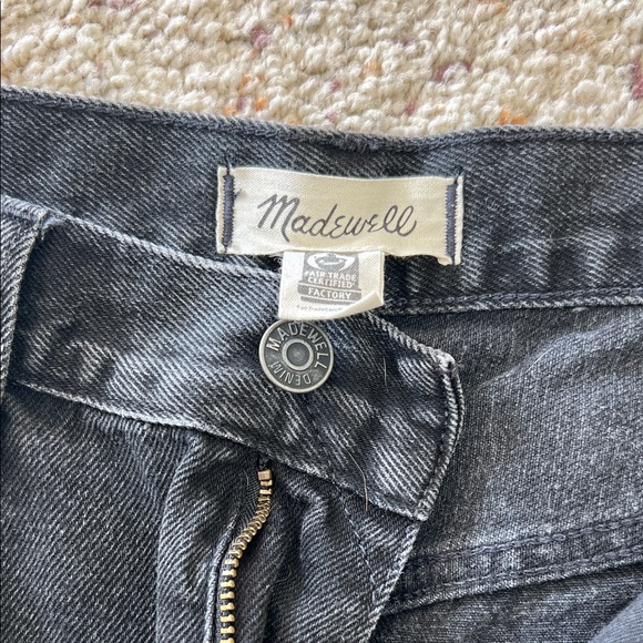 Women’s Madewell Washed Black Baggy Straight Leg Jeans - size 29 - Picture 3 of 8